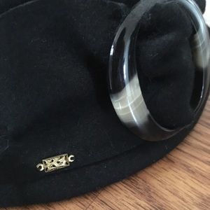 Black felted hat